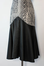 Silver Snakeskin Fishtail Dress M