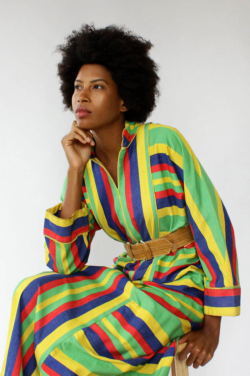Odette Barsa Lion Stripe Caftan
