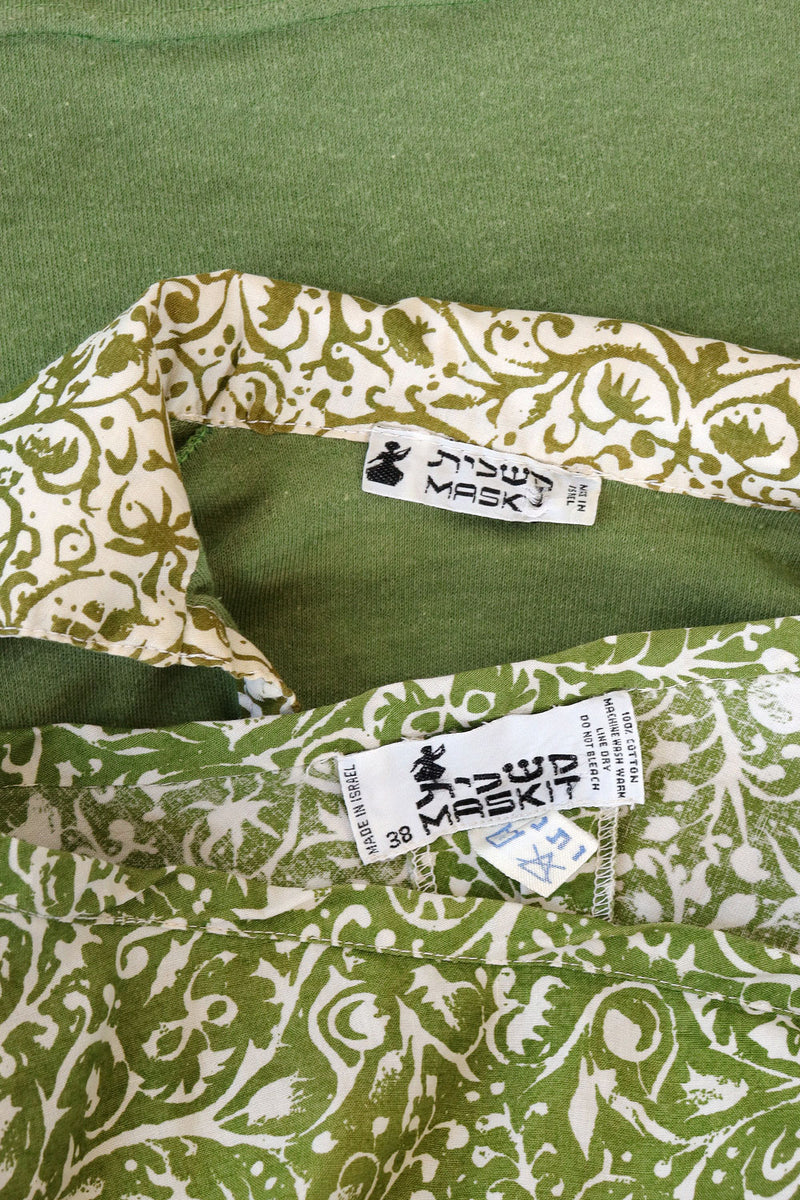 Maskit Grass Green Printed Set XS/S