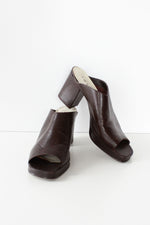 Tweeds Leather Mules 8