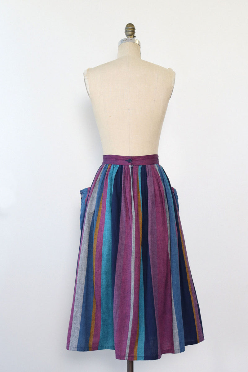 Berry Stripe Pocket Skirt S