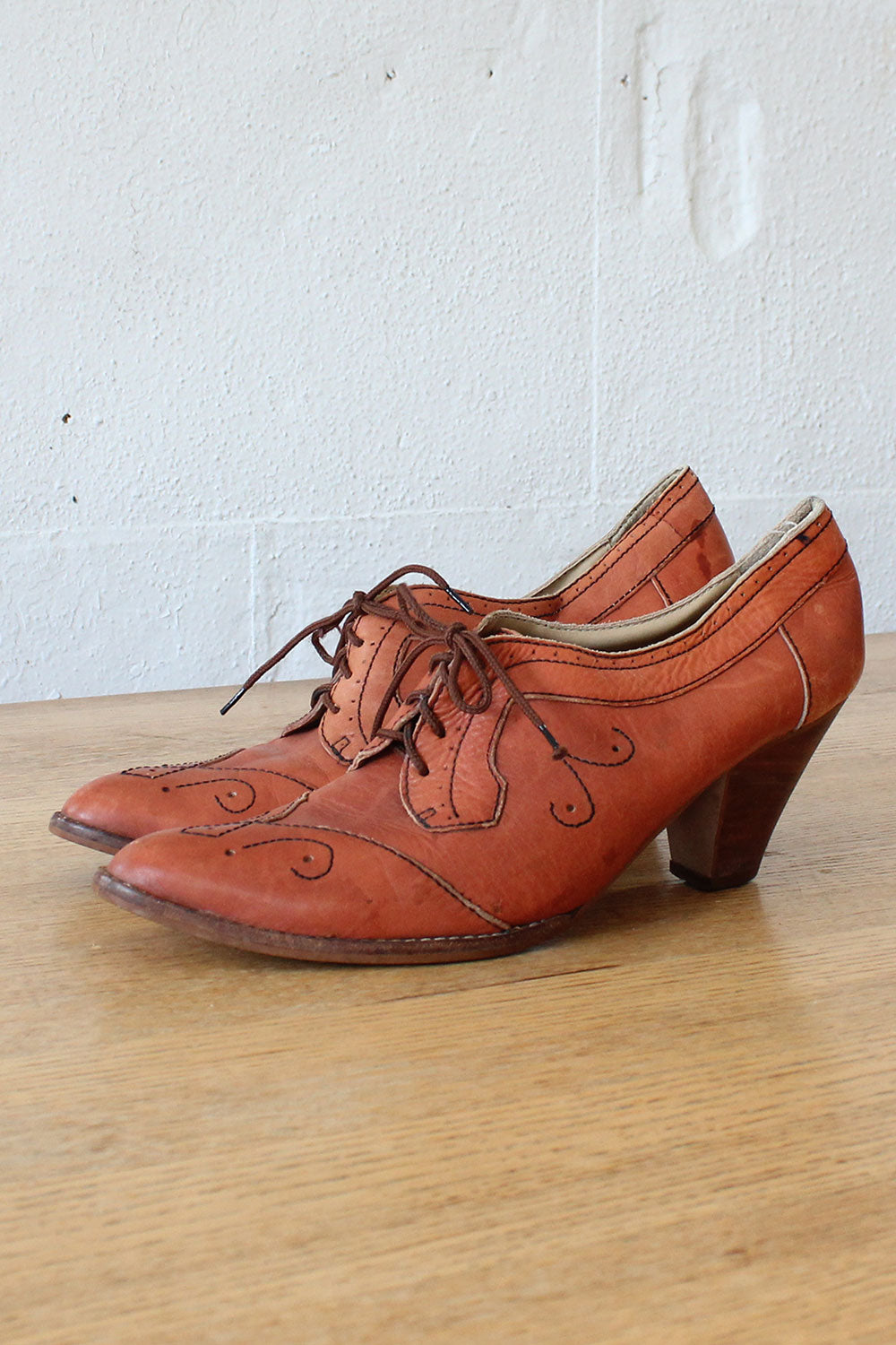 Pumpkin Spice Heeled Brogues 10