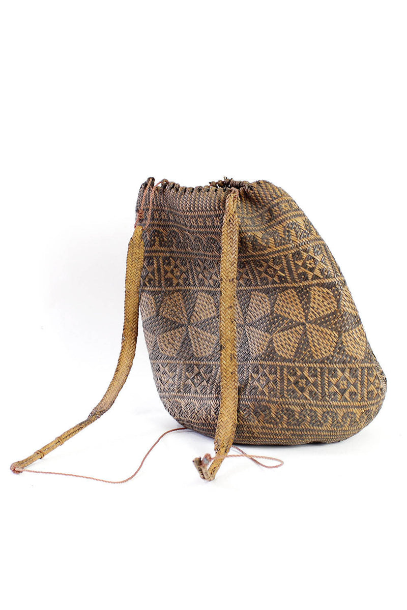 Woven Rattan Backpack