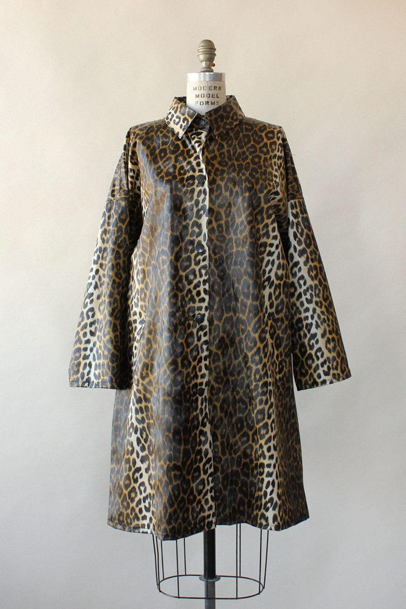 Embossed Leopard Rain Jacket M/L