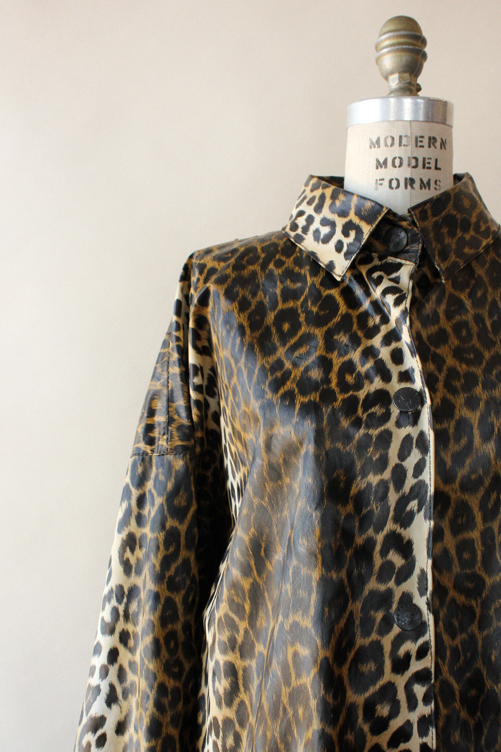 Embossed Leopard Rain Jacket M/L