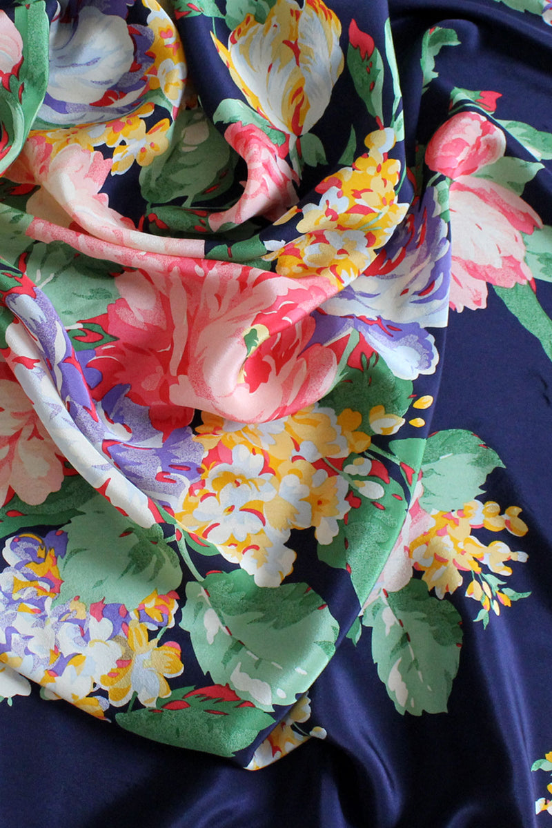 Rich Floral Silk Scarf