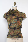 Sweet Pea Printed Mesh Top XS/S
