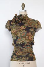 Sweet Pea Printed Mesh Top XS/S