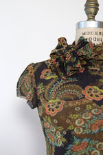 Sweet Pea Printed Mesh Top XS/S