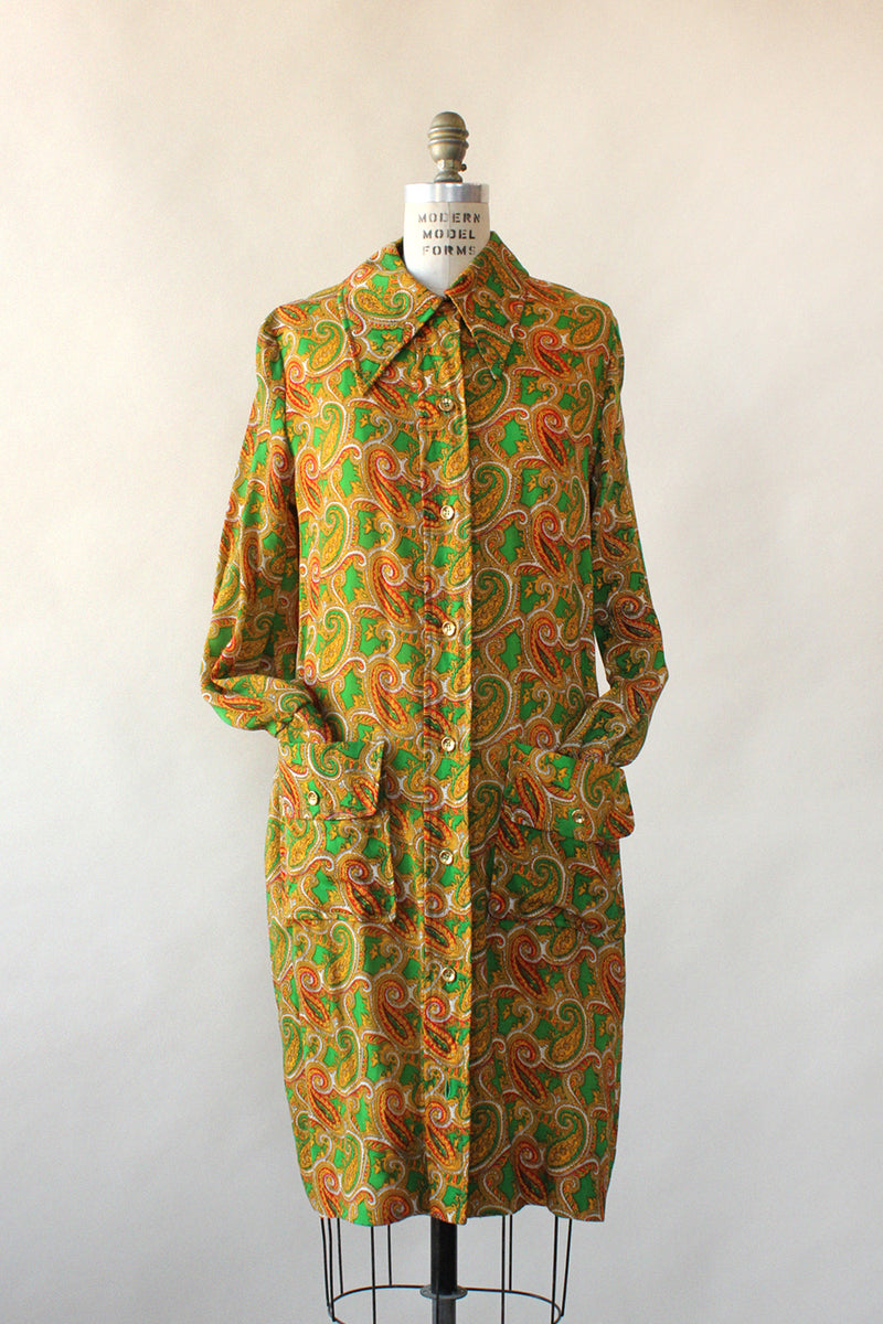 Sgt Pepper Golden Paisley Dress  M/L