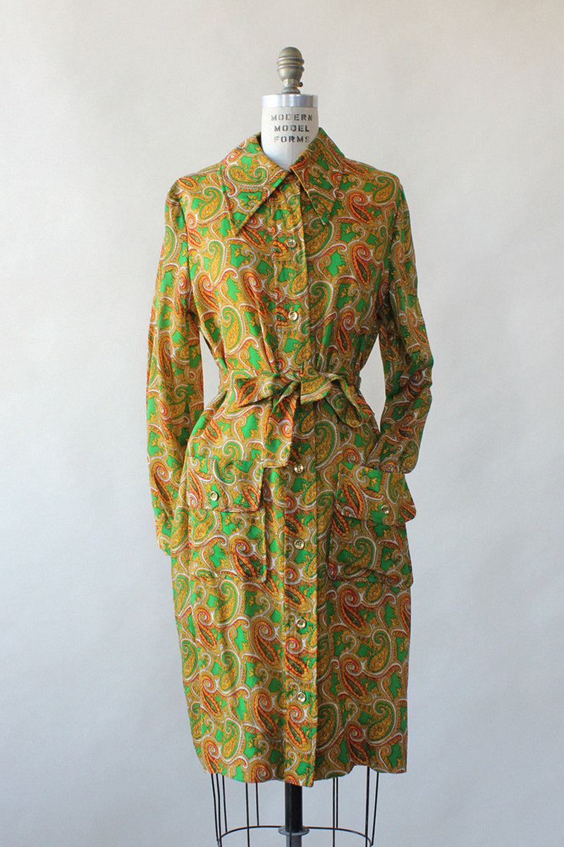 Sgt Pepper Golden Paisley Dress  M/L