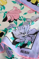 Bill Blass Silk Floral Scarf