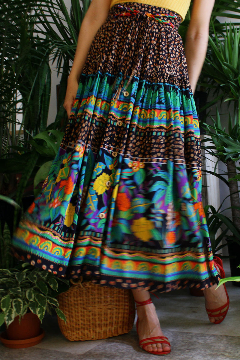 Floral Arabica Gauze Skirt S/M