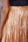 Oleg Cassini Gold Pleat Skirt M