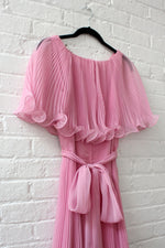 Miss Elliette Pleated Chiffon Dress S/M