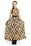 70s plaid maxi dress M | Anne Fogarty