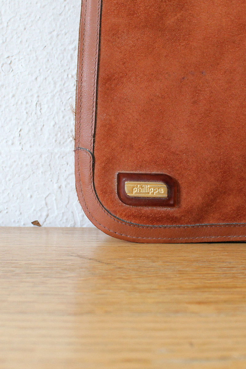 Phillippe Rust Suede Attache Bag