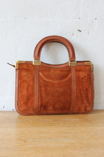 Phillippe Rust Suede Attache Bag