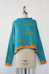 Aquamarine Boxy Cotton Sweater S-L