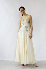 Jerri Trenell Rhinestone Chiffon Dress S