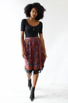 Feather Silk Paisley Skirt S