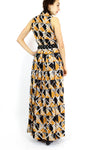 70s plaid maxi dress M | Anne Fogarty