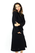 Black Mohair Sweater Coat