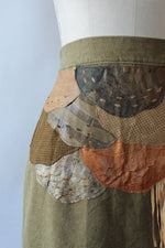 Khaki Collage Skirt M