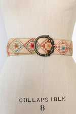 Animal Buckle Embroidered Belt S-L