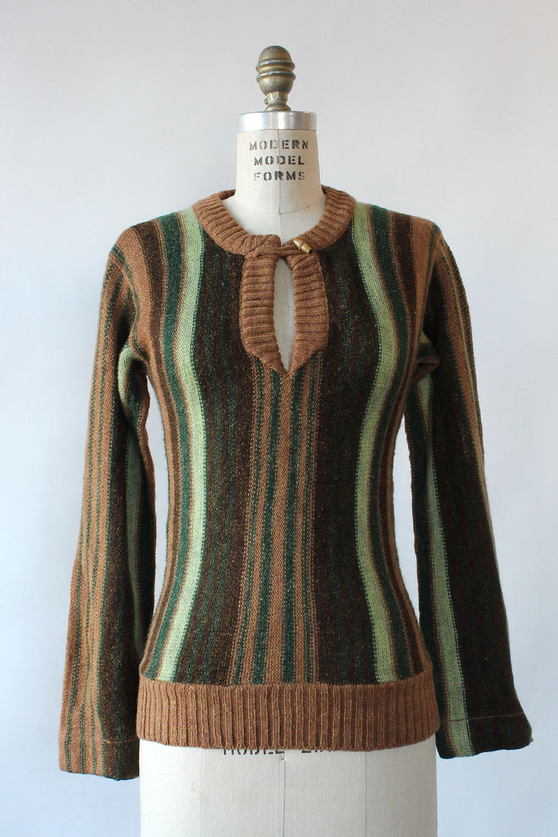 Earthtone Striped Sweater S/M