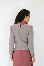 Sale / Mauve Braid Knit Sweater S/M