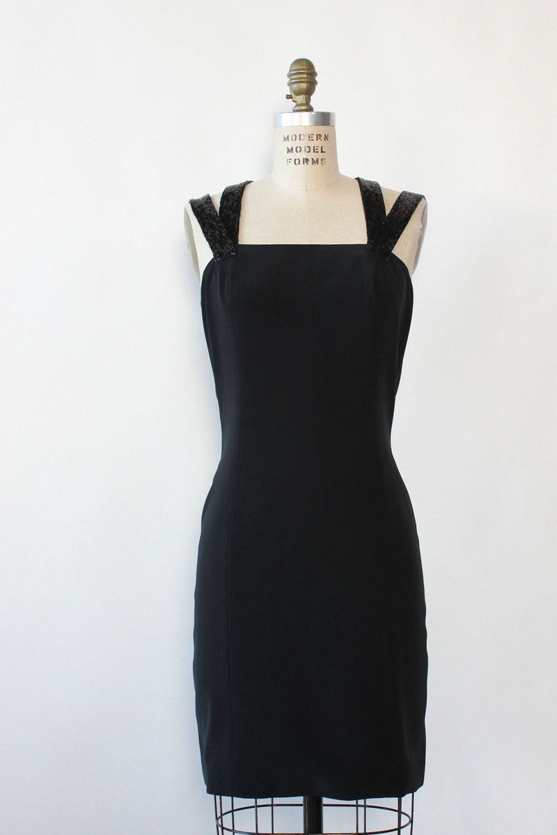 Beaded Cutout Strap LBD M