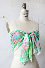 Painted Silk Flower Scarf