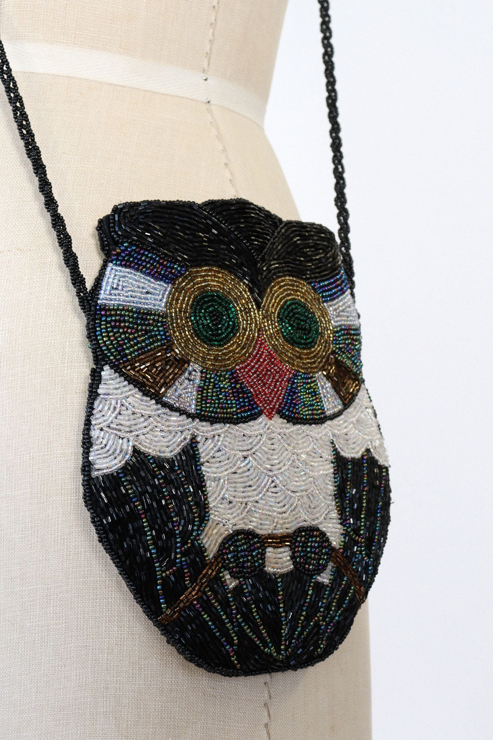 Beaded Owl Purse