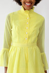 Lemon Swiss Dot Tiered Maxi Dress XS/S