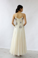 Jerri Trenell Rhinestone Chiffon Dress S