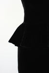 Noir Velvet Peplum Bustier Dress M/L