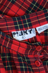 Pinky Plaid Button Skirt L