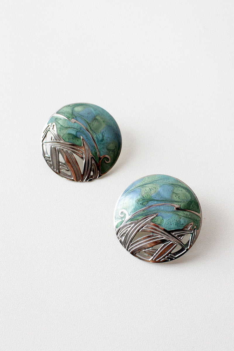 Berebi Enamel Circle Earrings