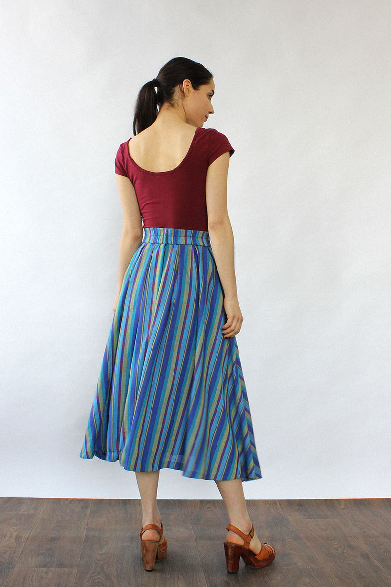 Malai Stripe Panel Skirt S/M
