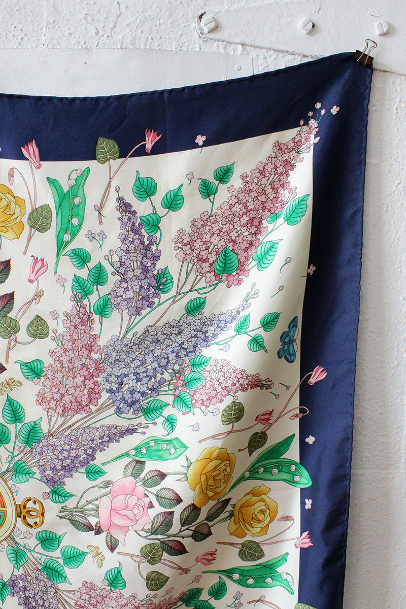 Gucci V. Accornero Lilac Silk Scarf