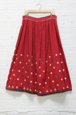 Folk Embroidered Skirt L