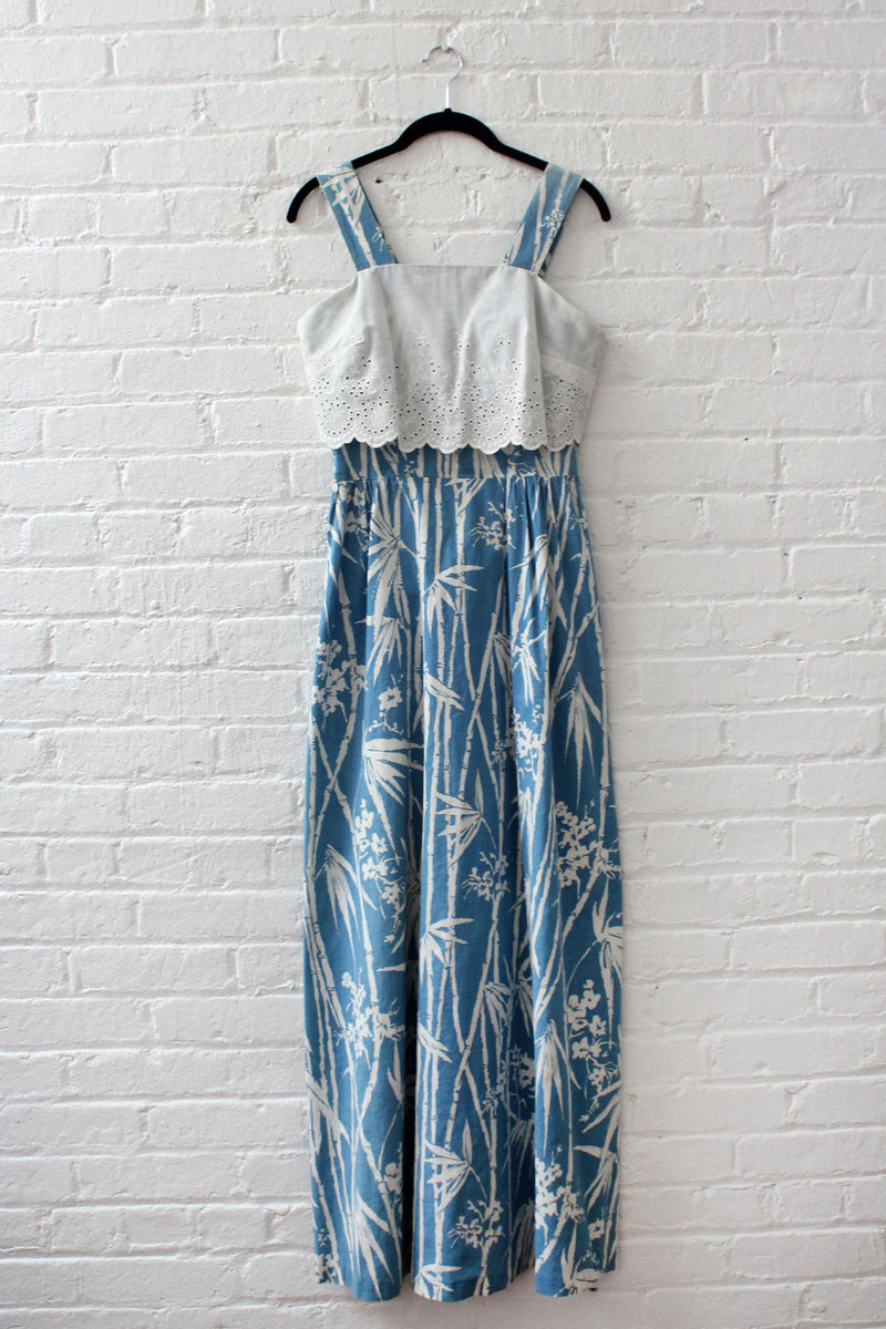 Bamboo Print Maxi Dress XS