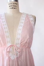 Blush Seersucker Nightgown S/M Petite