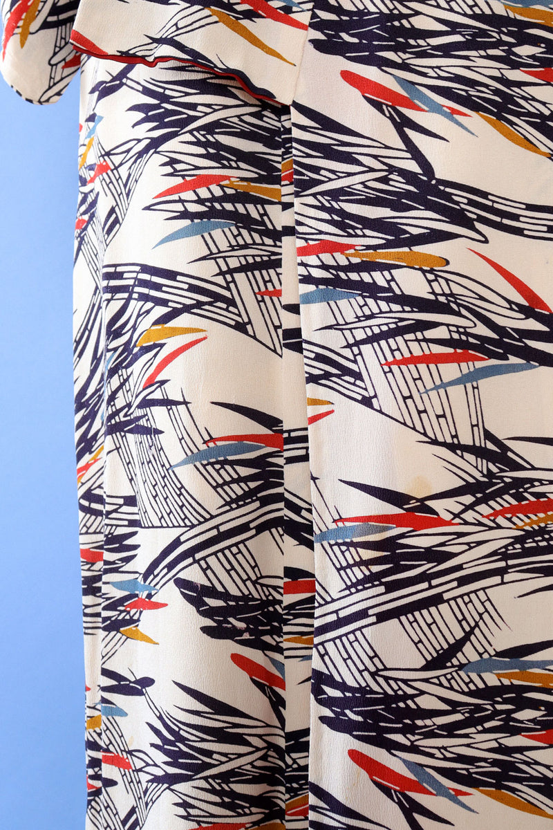 Midcentury Abstract Kimono S-L