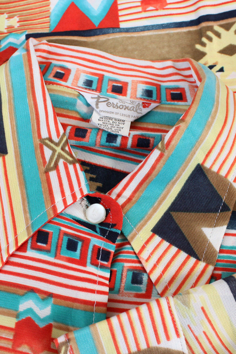 Leslie Southwestern Fitted Buttondown S/M