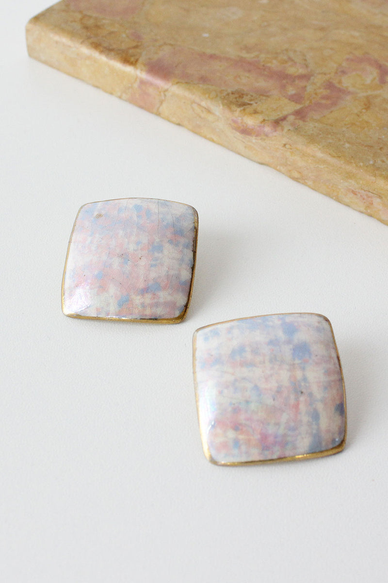 Iridescent Square Earrings