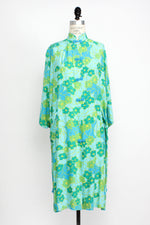 Turquoise Lime Floral Robe Jacket