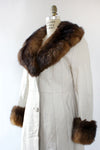 White Leather Penny Lane Coat S/M