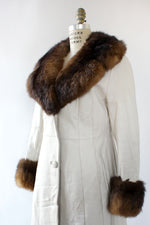 White Leather Penny Lane Coat S/M